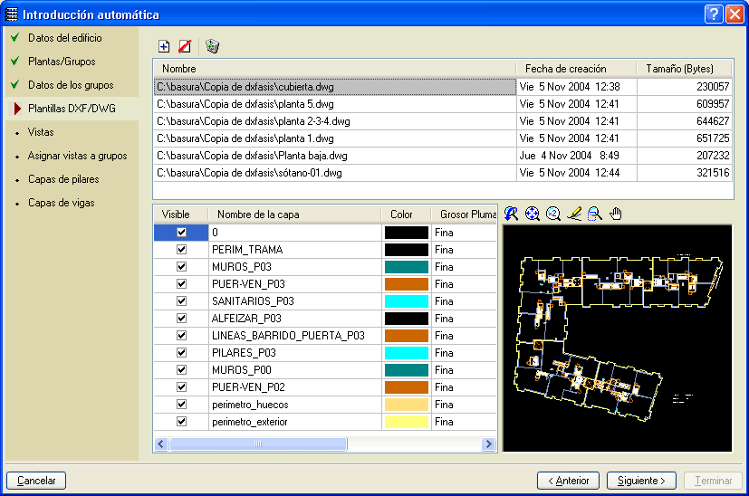 CYPECAD - Introduccin automtica. Plantillas DXF/DWG