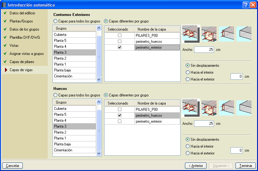 CYPECAD - Introduccin automtica. Capas de vigas