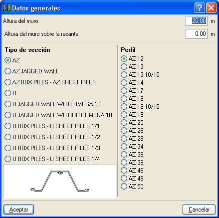 Muros Pantalla. Secciones y perfiles del muro